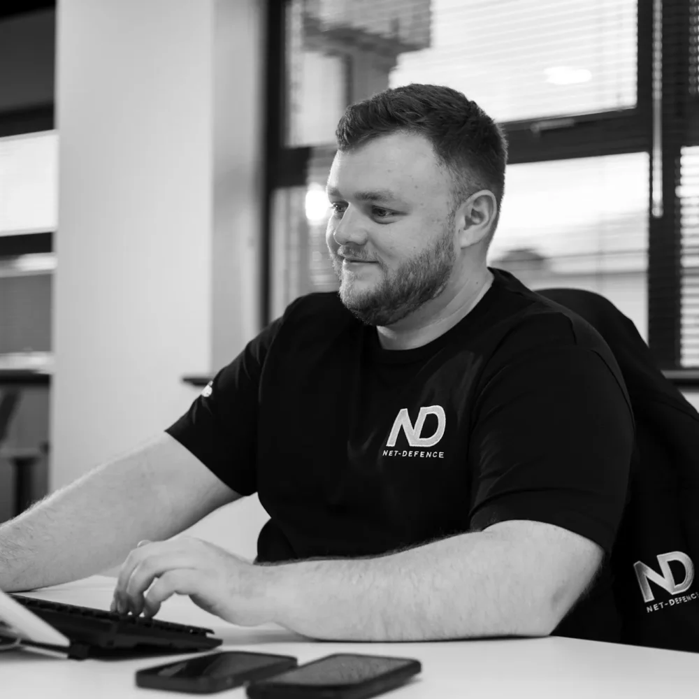 Graeme working at his ND desk