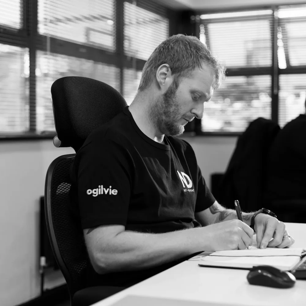 Ben parry from Net-defence making notes